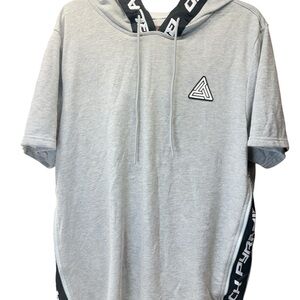 Black Pyramid White Textured Hoodie